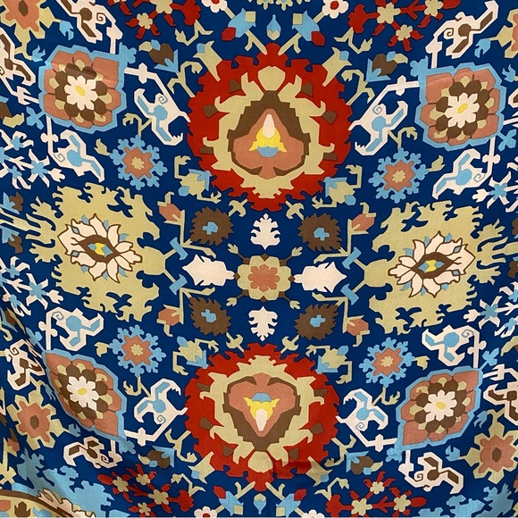 Colonial Williamsburg Persian Style Silk Scarf Multicolor Florals Made Japan 30” - Picture 6 of 7